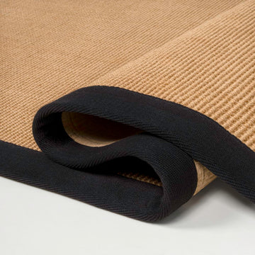 Camden Farmhouse Cottage Border Jute Area Rug